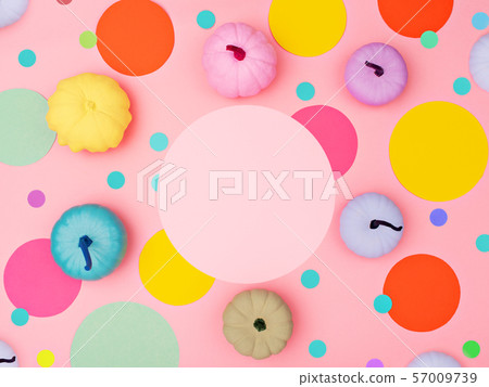 Vibrant pumpkins and confetti. Vibrant pumpkins and confetti. 57009739