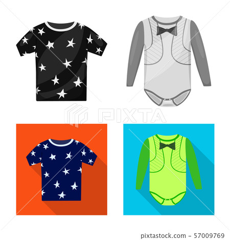 Vector design of fashion and garment sign. Collection of fashion and cotton vector icon for stock. Vector design of fashion and garment sign. Collection of fashion and cotton vector icon for stock. 57009769