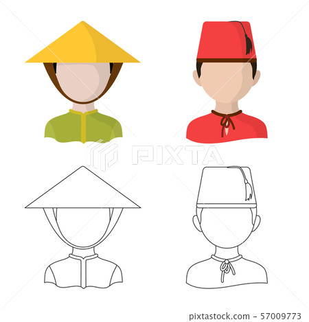 Vector design of imitator and resident logo. Set of imitator and culture stock vector illustration. 57009773