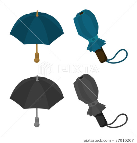 Vector illustration of protection and closed sign. Collection of protection and rainy stock symbol Vector illustration of protection and closed sign. Collection of protection and rainy stock symbol 57010207
