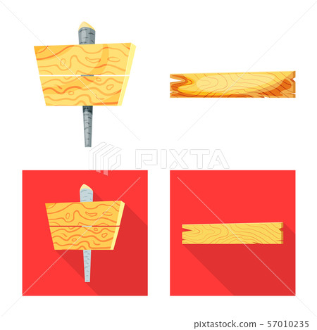 Isolated object of raw and forest icon. Set of raw and hardwood vector icon for stock. 57010235
