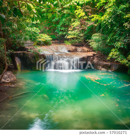 Beautiful waterfall at Erawan national park, 57010271