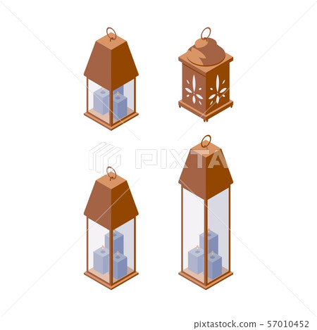 Set with various closed candlestick with blue 57010452