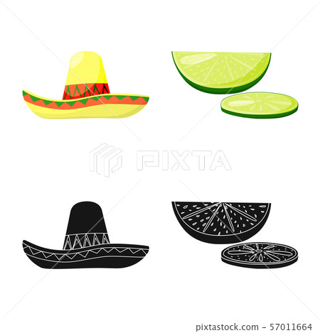 Vector illustration of cafe and Latin sign. Set of cafe and national stock symbol for web. Vector illustration of cafe and Latin sign. Set of cafe and national stock symbol for web. 57011664