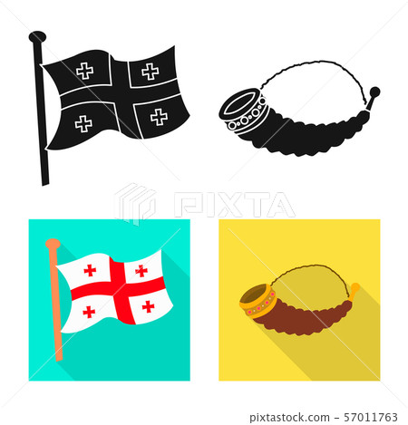 Vector illustration of culture and sightseeing sign. Collection of culture and originality stock 57011763