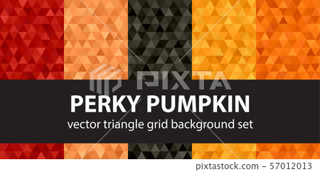 Triangle pattern set Perky Pumpkin. Vector 57012013