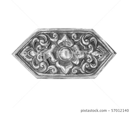 The art and pattern of carving silverware on white The art and pattern of carving silverware on white 57012140
