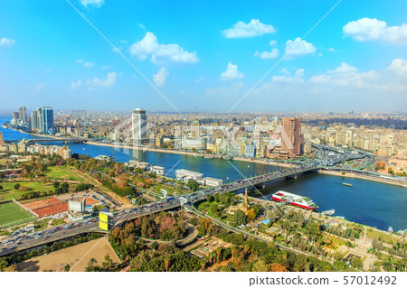 Cairo downtown from above, panoramic view, Egypt Cairo downtown from above, panoramic view, Egypt 57012492