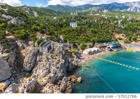 View of the city of Simeiz from the cliff of Diva, Crimea 57012766