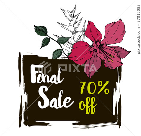 Vector sale tag with discount label. Promotion coupon retail collection banner. 57013082