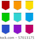 Bright flat banners set 57013175