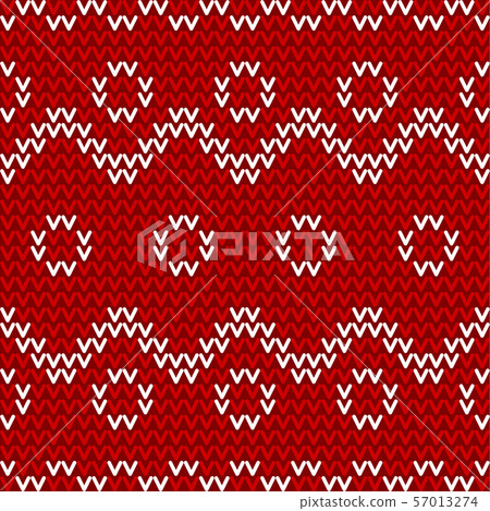 seamless red and white knitted background - Stock Illustration ...