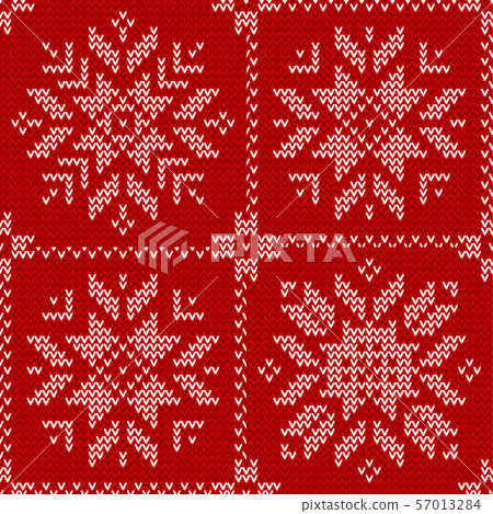 seamless red and white knitted background - Stock Illustration ...