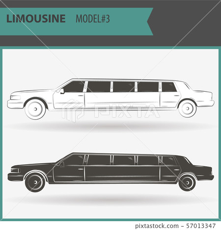 illustration of two vip limousine isolated on illustration of two vip limousine isolated on 57013347