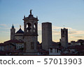 Picturesque view over Bergamo historic center 57013903