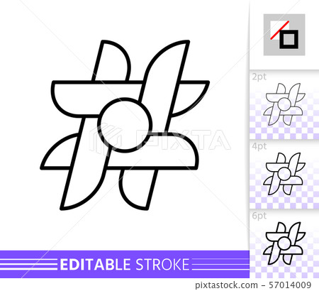 Hashtag social media hash tag line vector icon 57014009