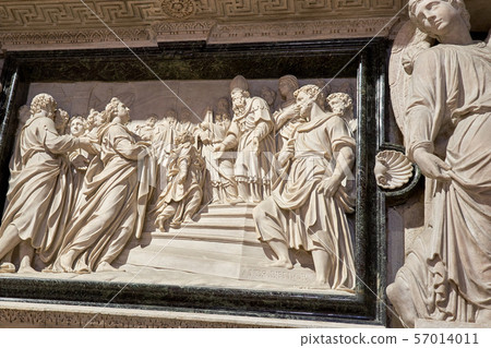 work of art carved stone figures in shape of angel 57014011