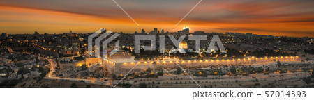jerusalem city by sunset 57014393