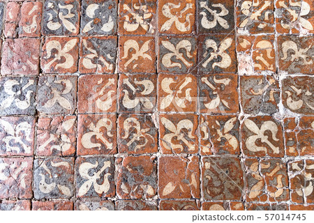 Medieval painted stone floor tiles inside Medieval painted stone floor tiles inside 57014745