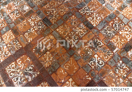 Medieval painted stone floor tiles inside Medieval painted stone floor tiles inside 57014747