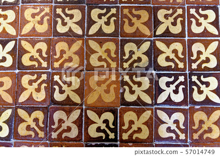 Medieval painted stone floor tiles inside Medieval painted stone floor tiles inside 57014749