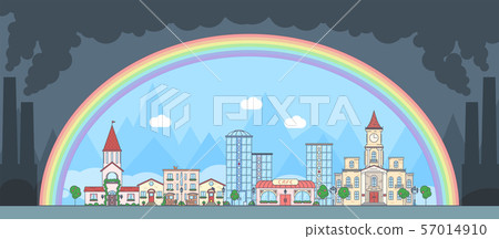 A small town that ignores the problems of bad ecology 57014910