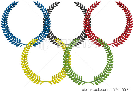 CG 3D例證3D設計標記裝飾5月桂樹奧林匹克奧林匹克剪報 57015571