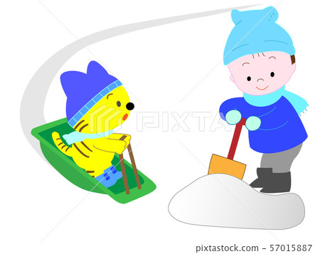 Kids and animals playing with kites Kids and animals playing with kites 57015887