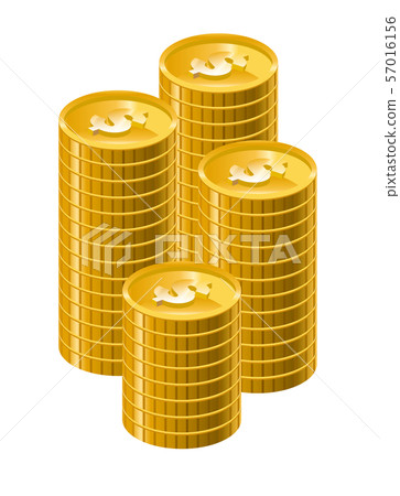 Illustration of stacked gold coins (dollars) 1|Financial and investment image infographics Illustration of stacked gold coins (dollars) 1|Financial and investment image infographics 57016156