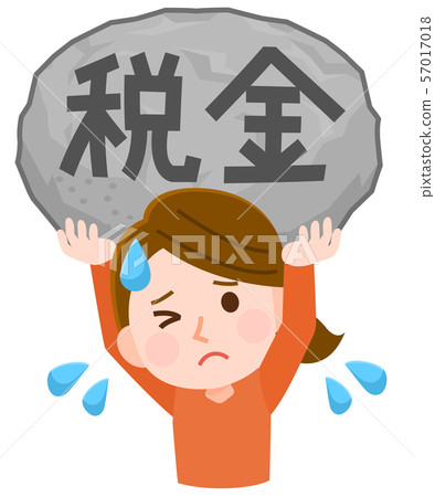 Female tax painful illustration Female tax painful illustration 57017018