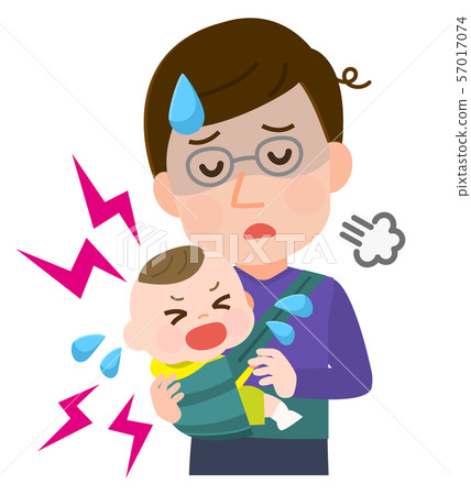 Father, parenting, worried illustration 57017074