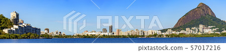 Panoramic skyline at Rodrigo de Freitas lagoon Panoramic skyline at Rodrigo de Freitas lagoon 57017216