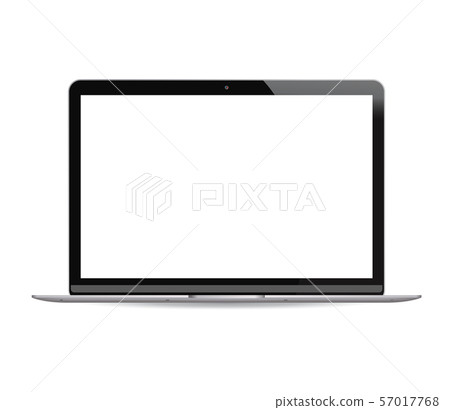 Laptop pc with white lcd screen isolated on Laptop pc with white lcd screen isolated on 57017768
