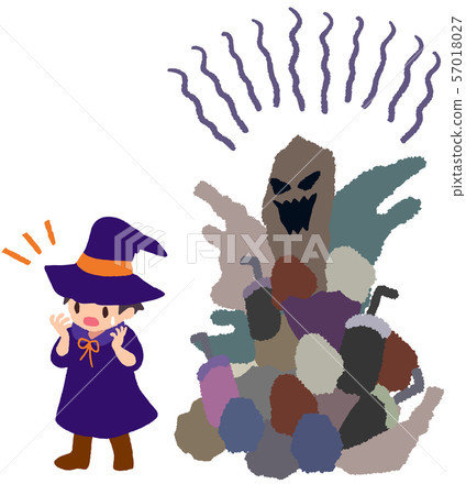 Halloween trash littering Halloween trash littering 57018027