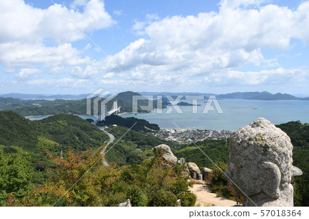 The Seto Inland Sea Shimanami Kaido seen from Mt. Shirataki 57018364