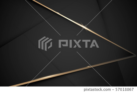 Abstract black and gold luxury geometric background. Illustration vector 57018867