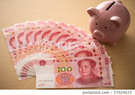 Piggy bank with money and pig image of household 57020033