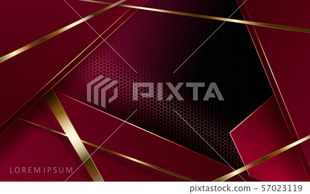 Geometric dark pink mesh composition with frames and golden stripes Geometric dark pink mesh composition with frames and golden stripes 57023119