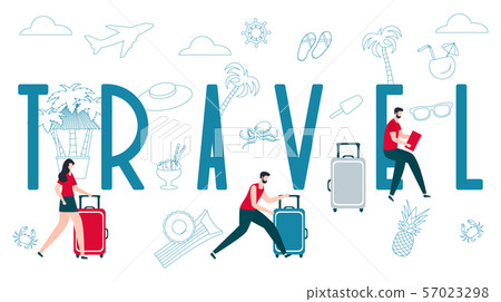 Vector illustration People traveling on vacation Vector illustration People traveling on vacation 57023298