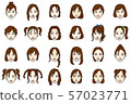 Young woman face ① (color) 57023771