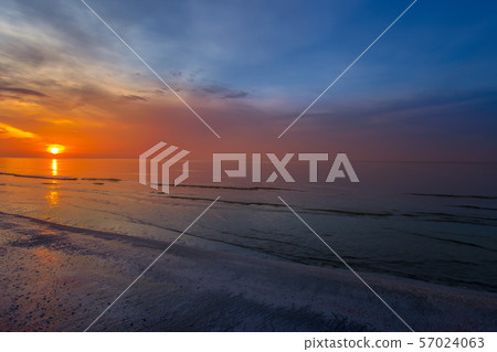 Thailand, Sea, Sunrise - Dawn, Gold Colored, No 57024063