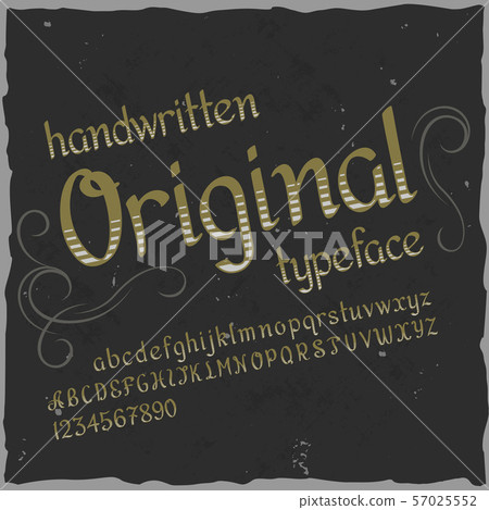 Original label typeface named "Original". Original label typeface named "Original". 57025552
