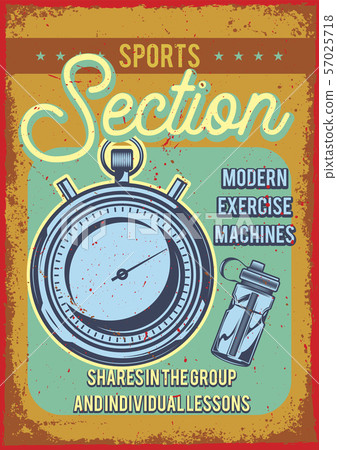 Poster design with illustration of pocket watch 57025718