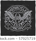 Vintage label design with lettering composition 57025719