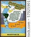 illustration of a man riding the skateboard. 57025901