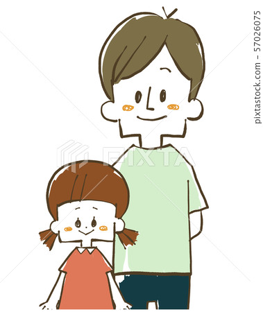 父母和孩子的父親和女兒 57026075