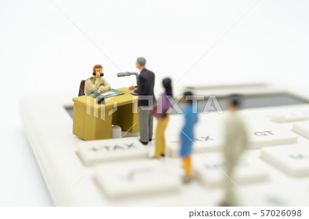 Miniature people Pay queue Annual income (TAX) for 57026098
