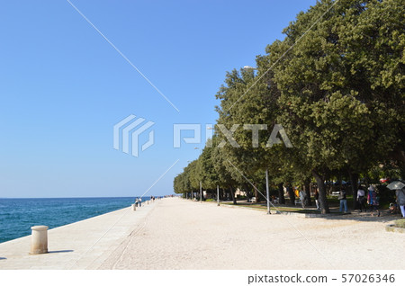 Road along the sea in Zadar Road along the sea in Zadar 57026346