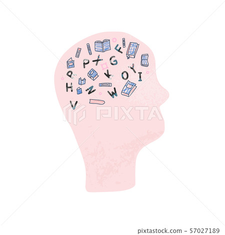 Dyslexia concept Vector sign with stylized letters 57027189