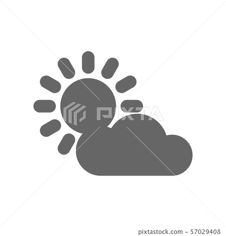 sun and cloud icon for web. vector illustration. sun and cloud icon for web. vector illustration. 57029408